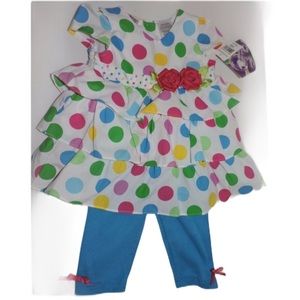 Blueberi Boulevard Polka Dot Dress Outfit 18M